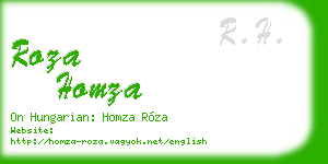 roza homza business card